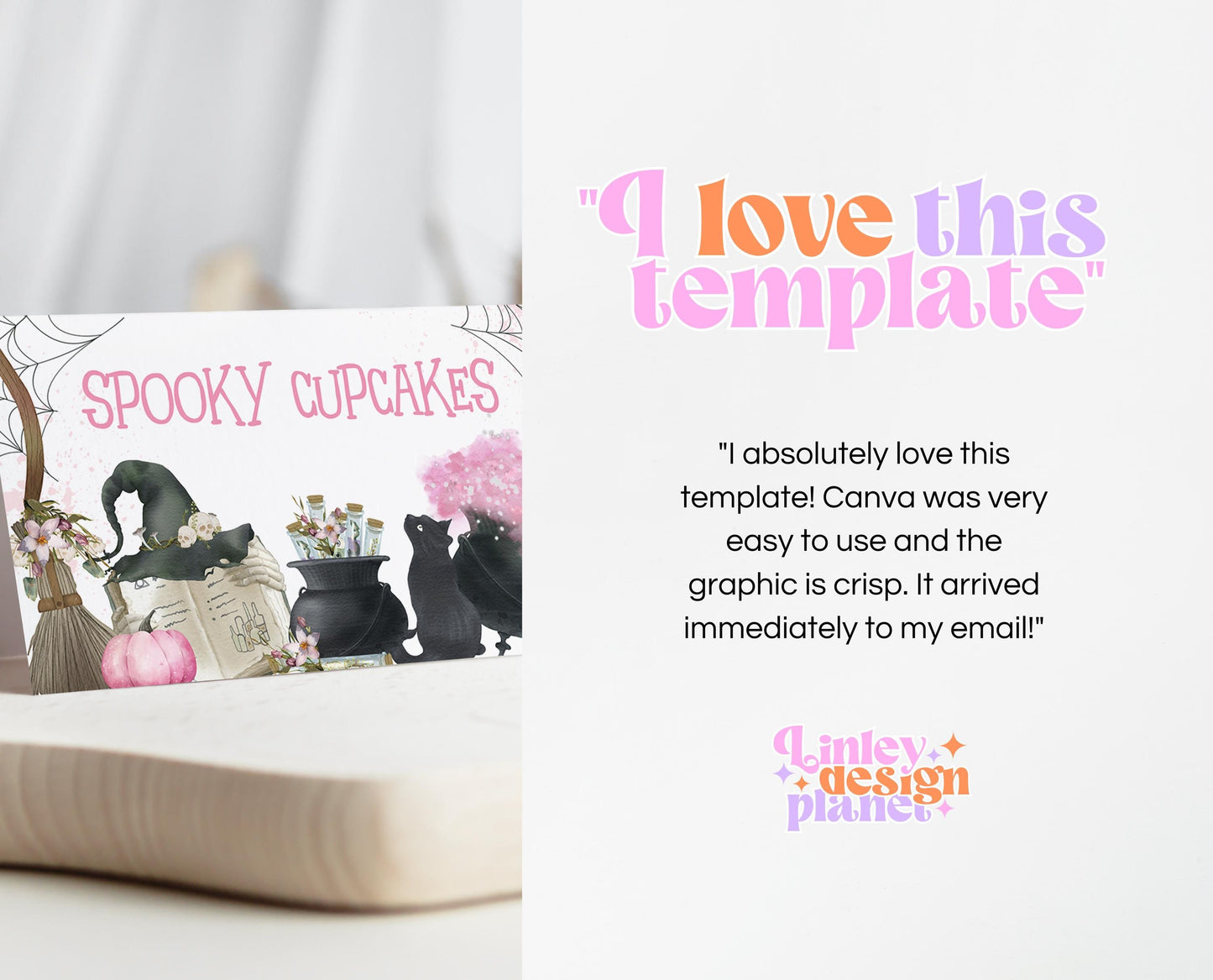 Editable Pink Witch Baby Shower Food Label, Pink Girl Witch Baby Shower Tent Cards, A Baby Is Brewing Diaper Raffle Food Cards, HBSC06