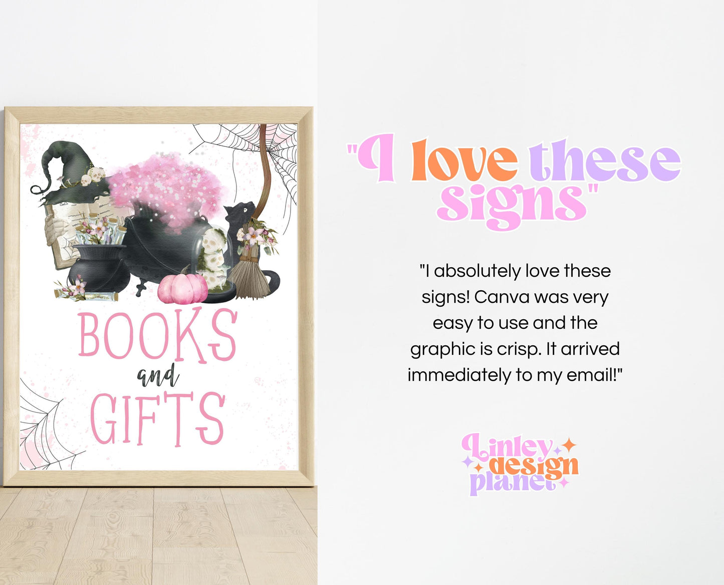 Editable A Baby Is Brewing Halloween Baby Shower Sign Bundle, Halloween Baby Shower Sign Set, Printable Halloween Sign, Halloween, HBSC06