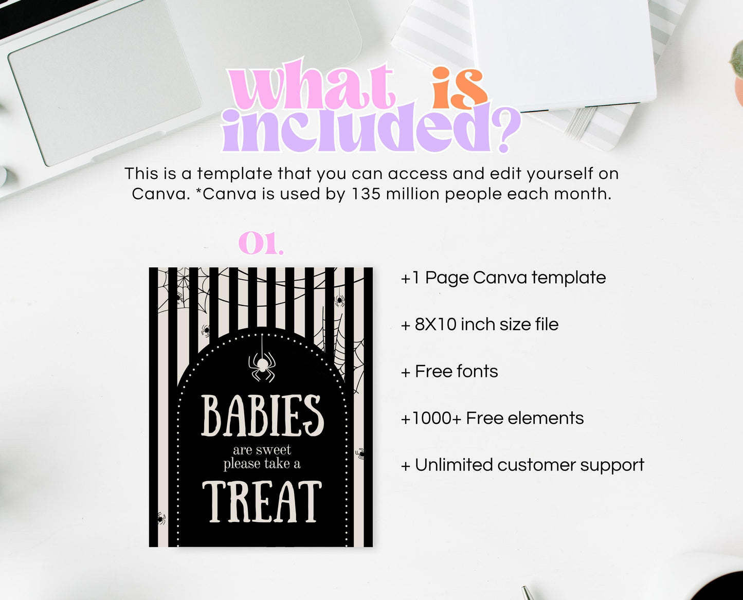 Babies Are Sweet Sign Halloween Baby Shower, Halloween Baby Shower Sign, Printable Halloween Sign, Dark Spider Halloween Baby Shower, HBSC02