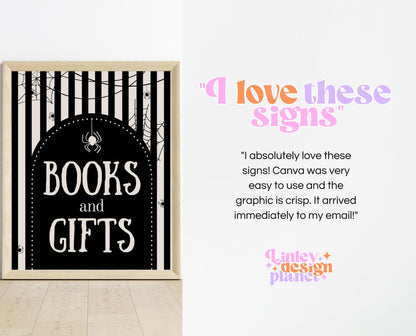 Editable Spider Halloween Baby Shower Sign Bundle, Halloween Baby Shower Sign Set, Printable Halloween Sign, Halloween, HBSC02