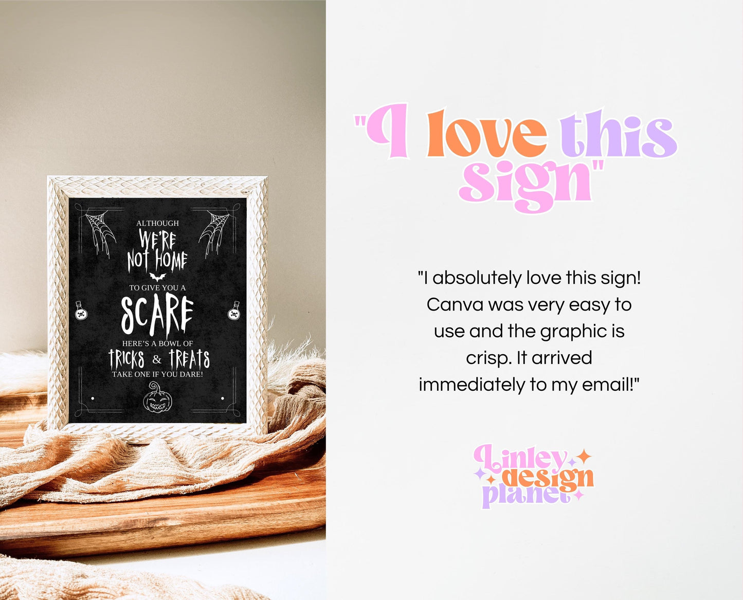 Editable Halloween Trick Or Treat Sign, Halloween Away From Home Sign, Printable Halloween Sign, Please Take One Sign Halloween, Download