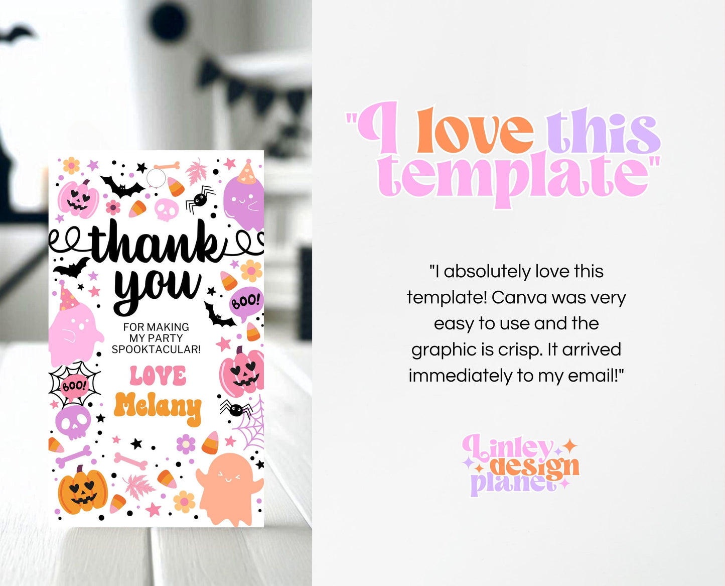 Editable Spooky Birthday Favor Tag, Halloween Birthday Thank You Tag, Spooky Party Favors, Halloween Gift Tag Template, Printable, PHBP01