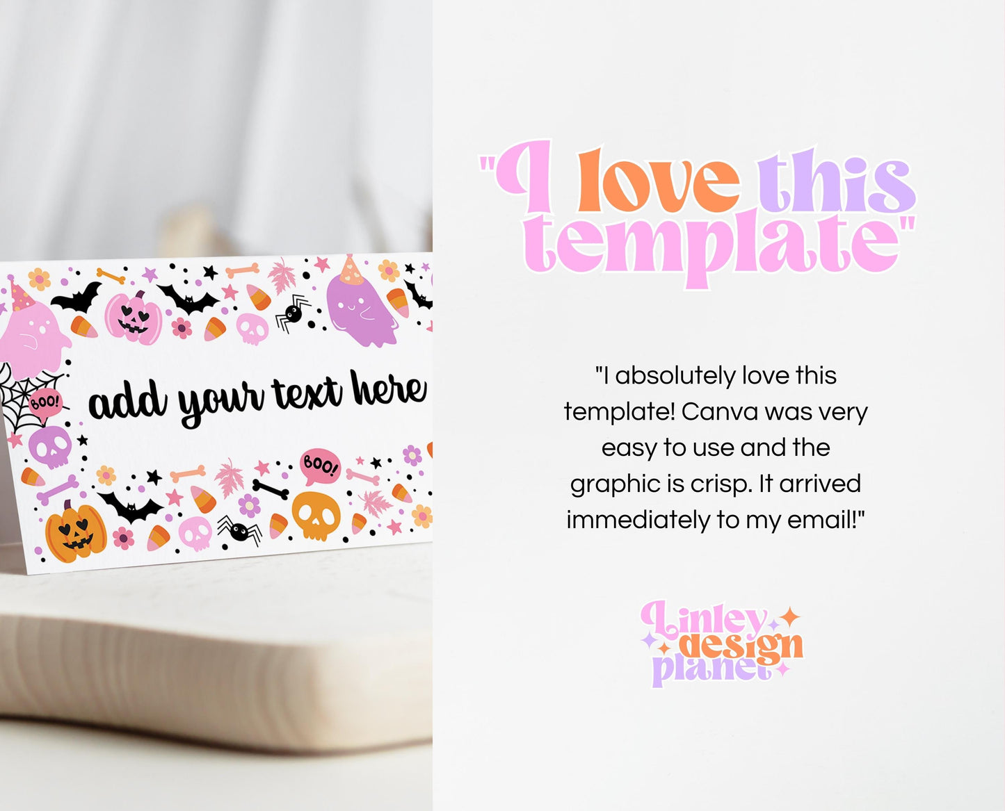 Editable Spooky Birthday Food Label, Halloween Birthday Tent Cards, Spooky Party Table Cards, Halloween Tags Template, Printable, PHBP01