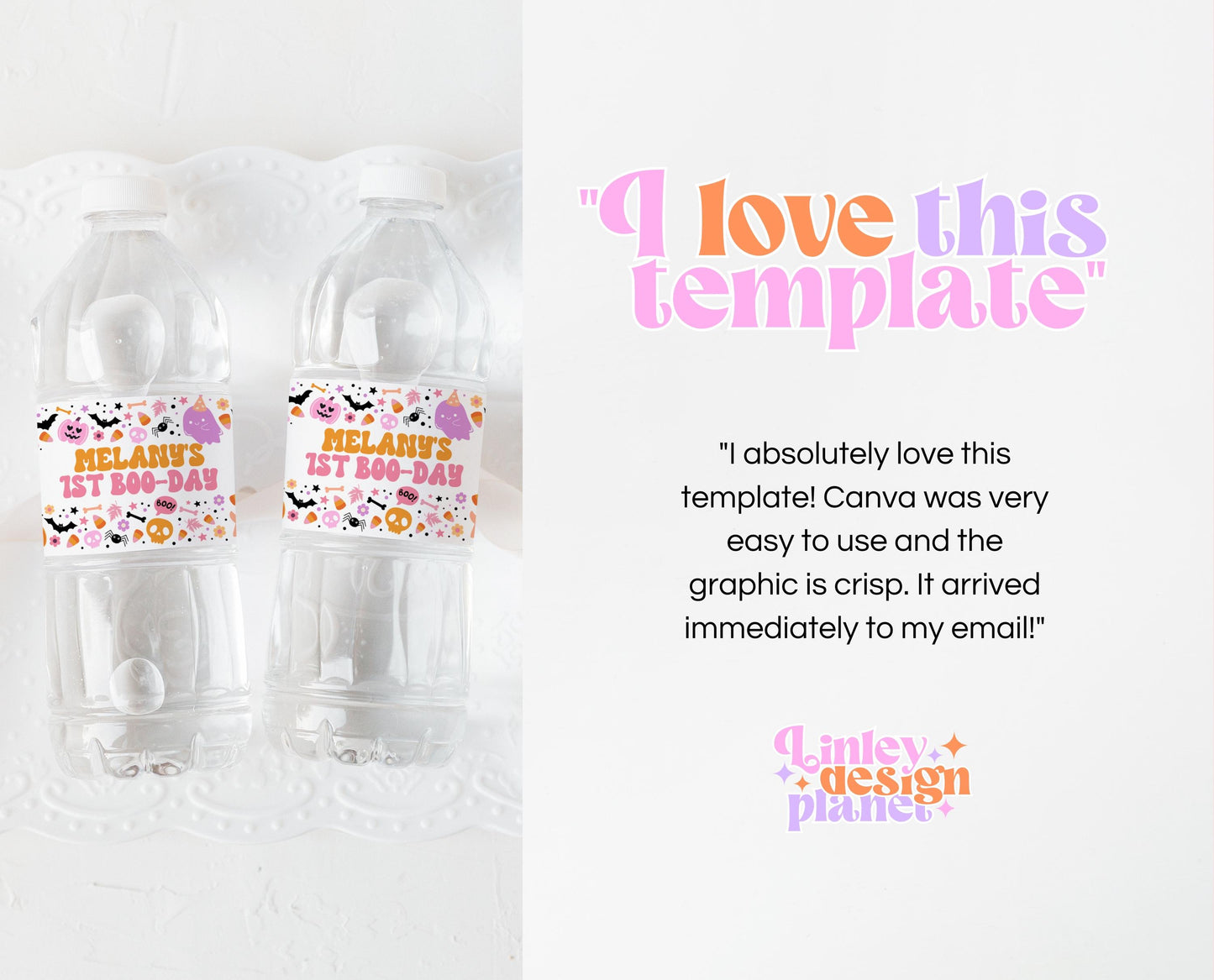 Editable Spooky Birthday Water Bottle Label, Halloween Birthday Labels, Spooky Party Bottle Labels, Halloween, Template, Printable, PHBP01