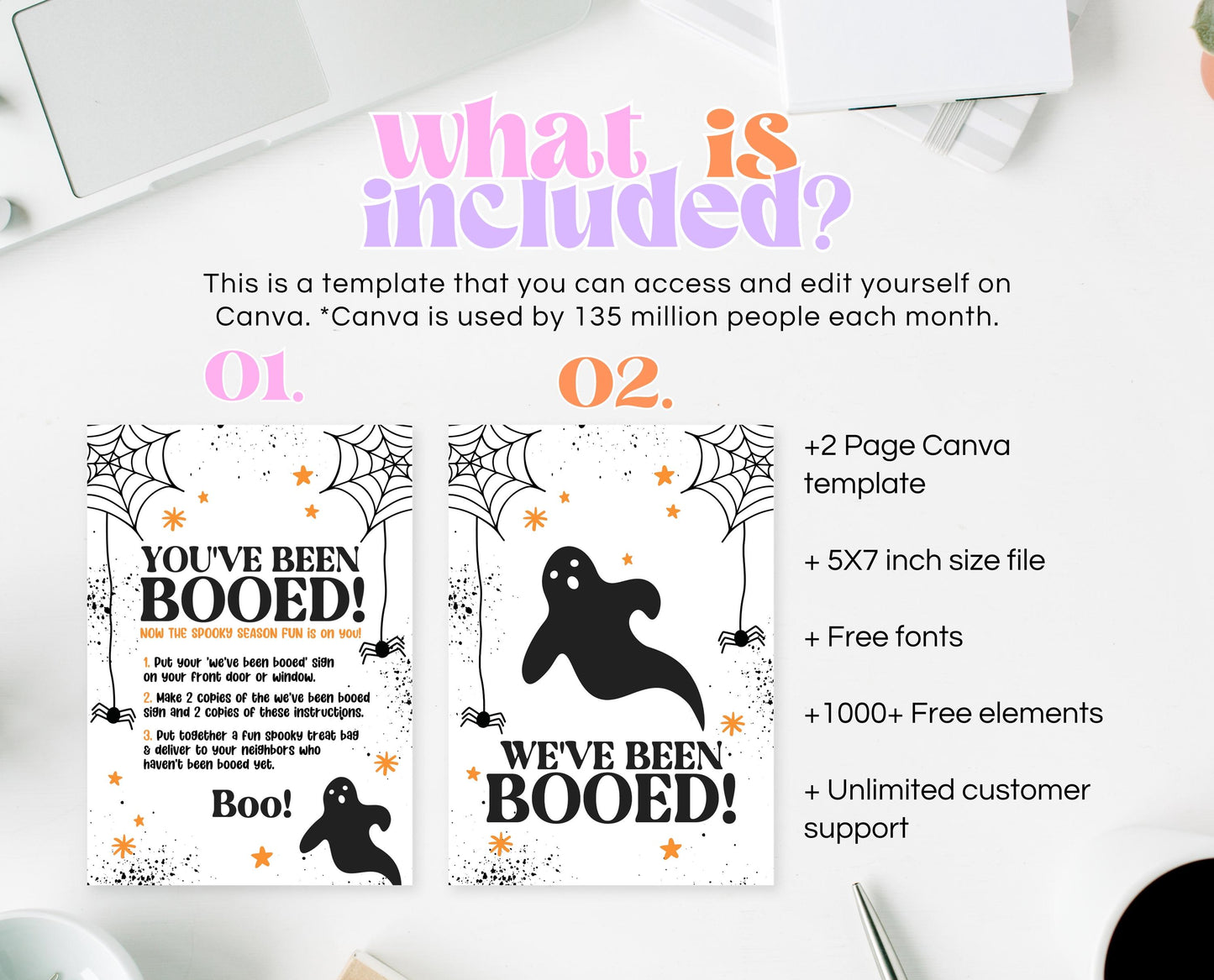 Editable You've Been Booed! Card, Halloween Printable For Friend, You've Been BOOed, Halloween Invitations, Halloween Funny Card