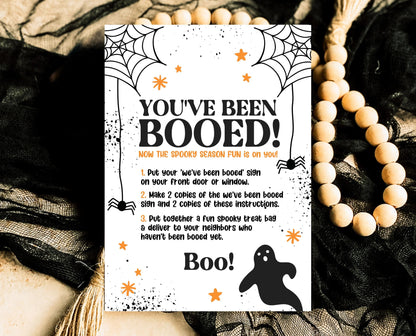 Editable You've Been Booed! Card, Halloween Printable For Friend, You've Been BOOed, Halloween Invitations, Halloween Funny Card