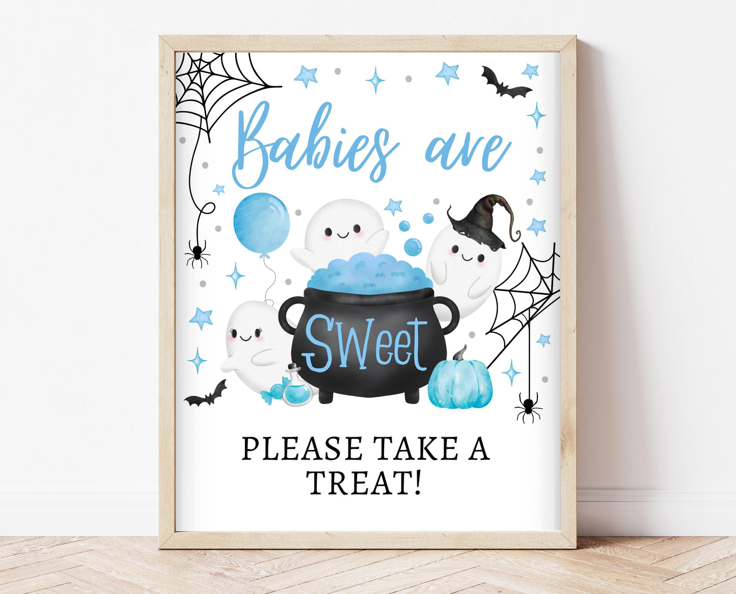 Babies Are Sweet Sign Halloween Baby Shower, Halloween Favors Sign, Printable Halloween Sign, A Little Boo Is Almost Due Baby Shower, HBSC09