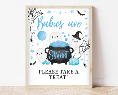 Babies Are Sweet Sign Halloween Baby Shower, Halloween Favors Sign, Printable Halloween Sign, A Little Boo Is Almost Due Baby Shower, HBSC09