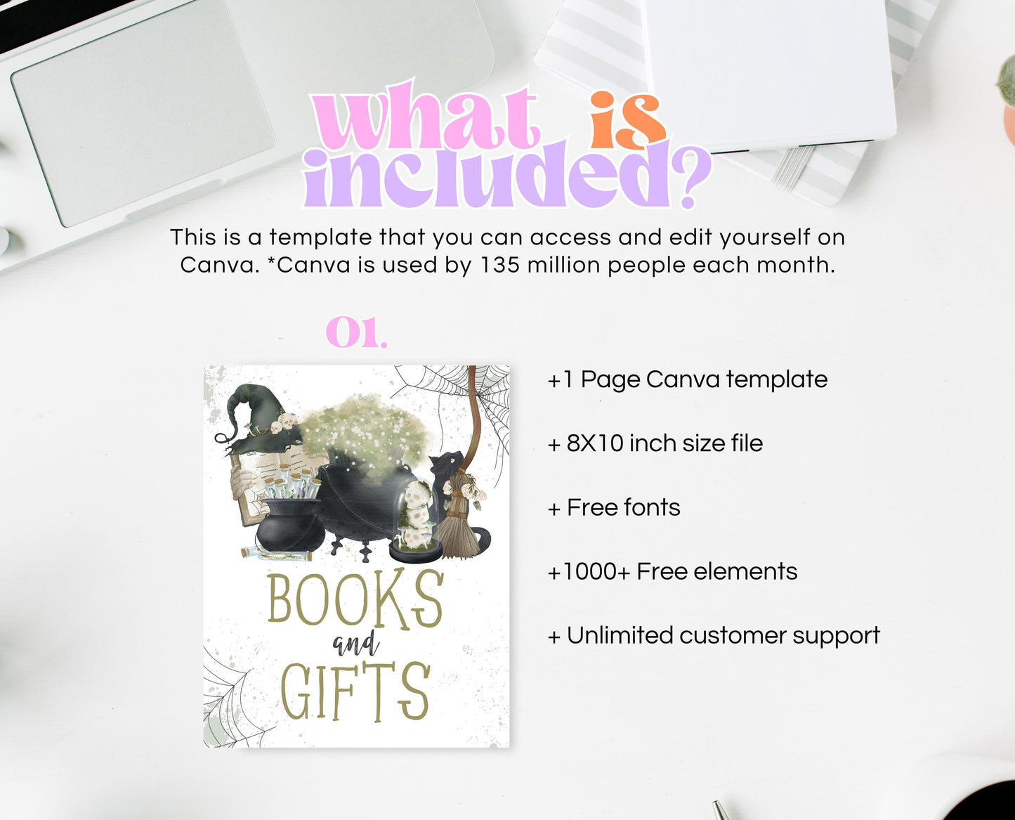 Books And Gifts Sign Halloween Baby Shower, Halloween Baby Shower Sign, Printable Halloween, A Baby Is Brewing Halloween Baby Shower, HBSC05