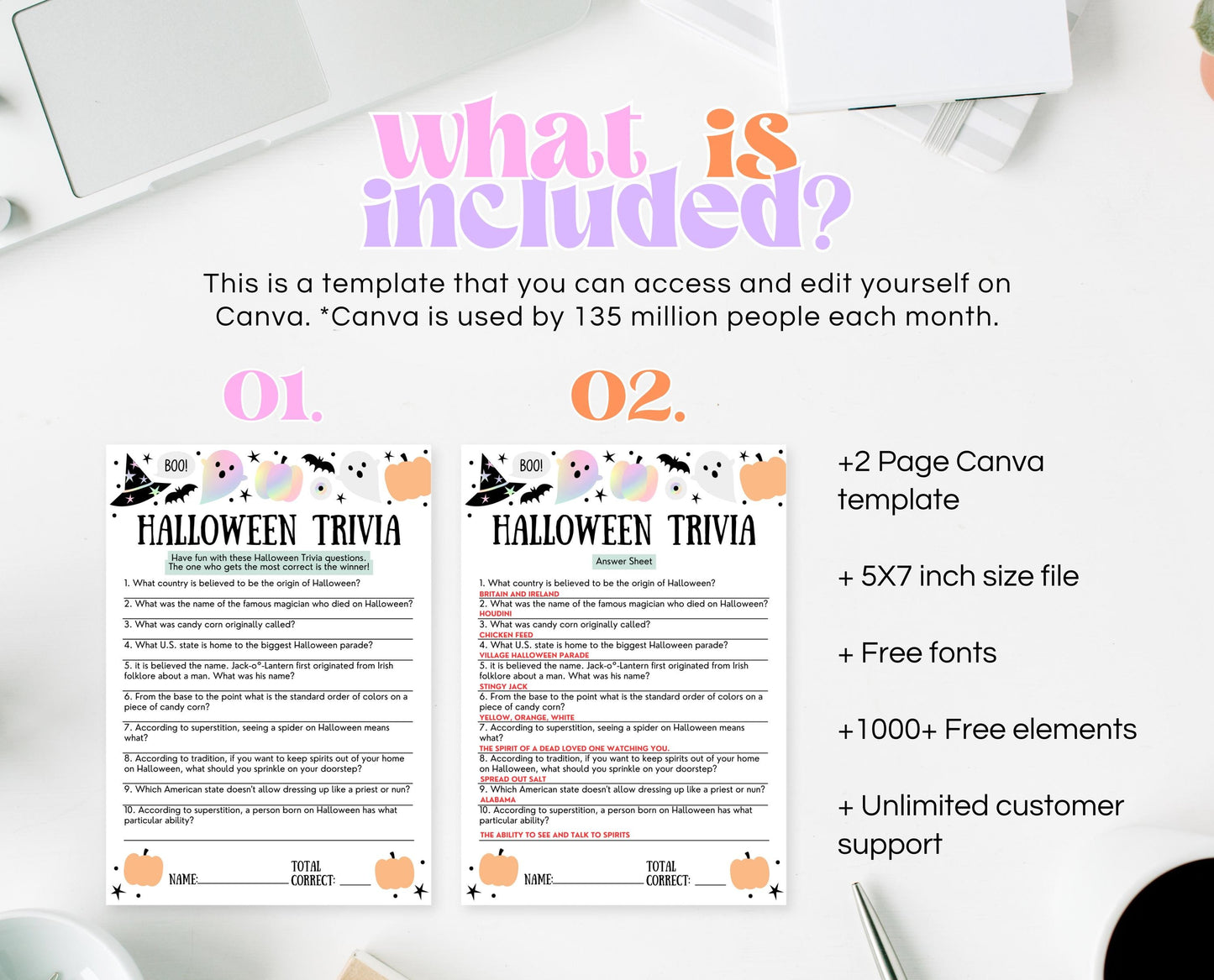Halloween Trivia Game Template, Halloween Trivia, Halloween Party Game, Halloween Fun Games, Halloween Family Party Game