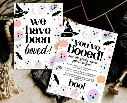 Editable You've Been Booed! Card, Halloween Printable For Friend, You've Been BOOed, Halloween Invitations, Halloween Funny Card