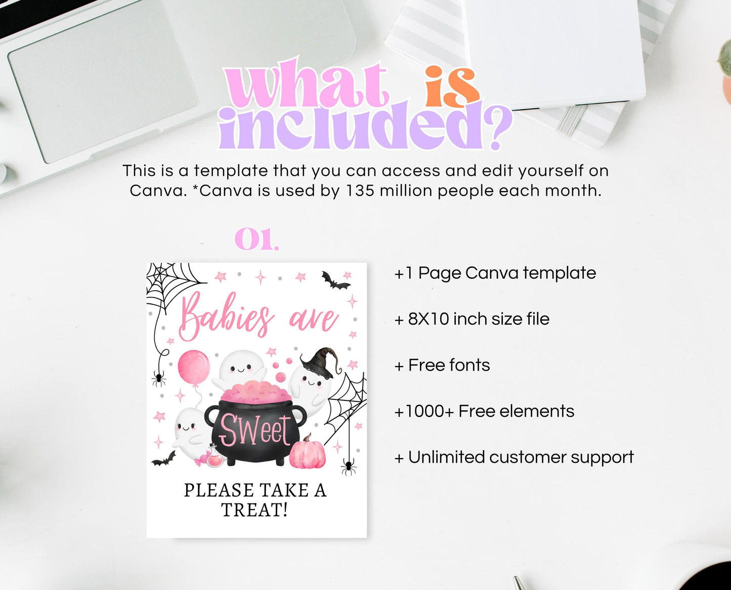 Babies Are Sweet Sign Halloween Baby Shower, Halloween Favors Sign, Printable Halloween Sign, A Little Boo Is Almost Due Baby Shower, HBSC08