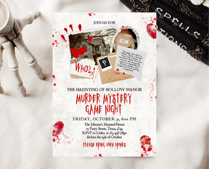 Printable Halloween Murder Mystery, Printable Halloween Game, Scary Party Games, Murder Mystery Games, Haunted House Games, Instant Download