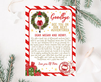 Editable Elf Goodbye Letter, Siblings Elf Letter, Christmas Elf Letter Farewell Letter, Printable Elf Goodbye Letter, Elf letter, CEC02