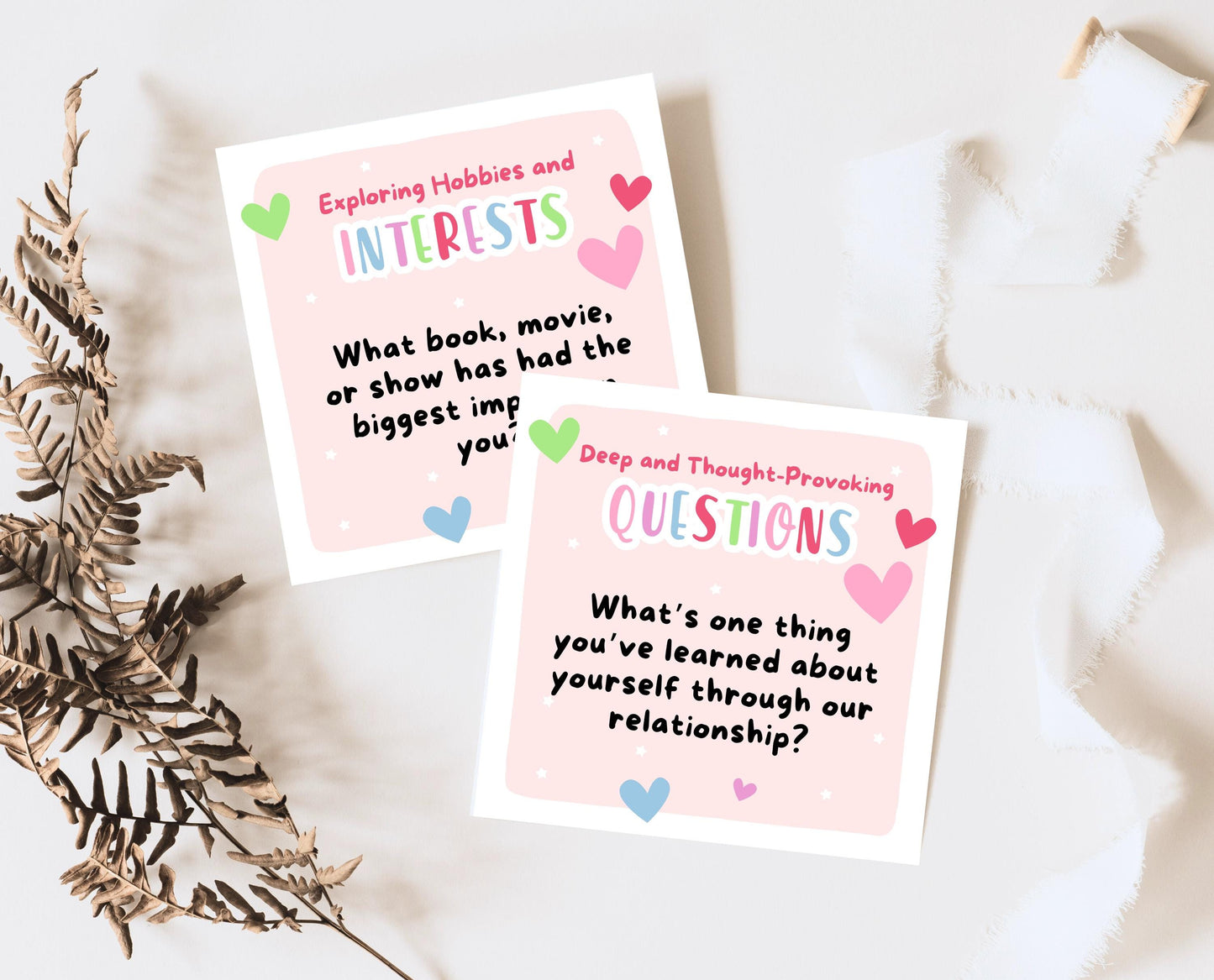 Couple Question Cards, Conversation Starters Cards, Date Night Cards, Romantic Anniversary Gift, Valentines Games, Relationship Cards Games
