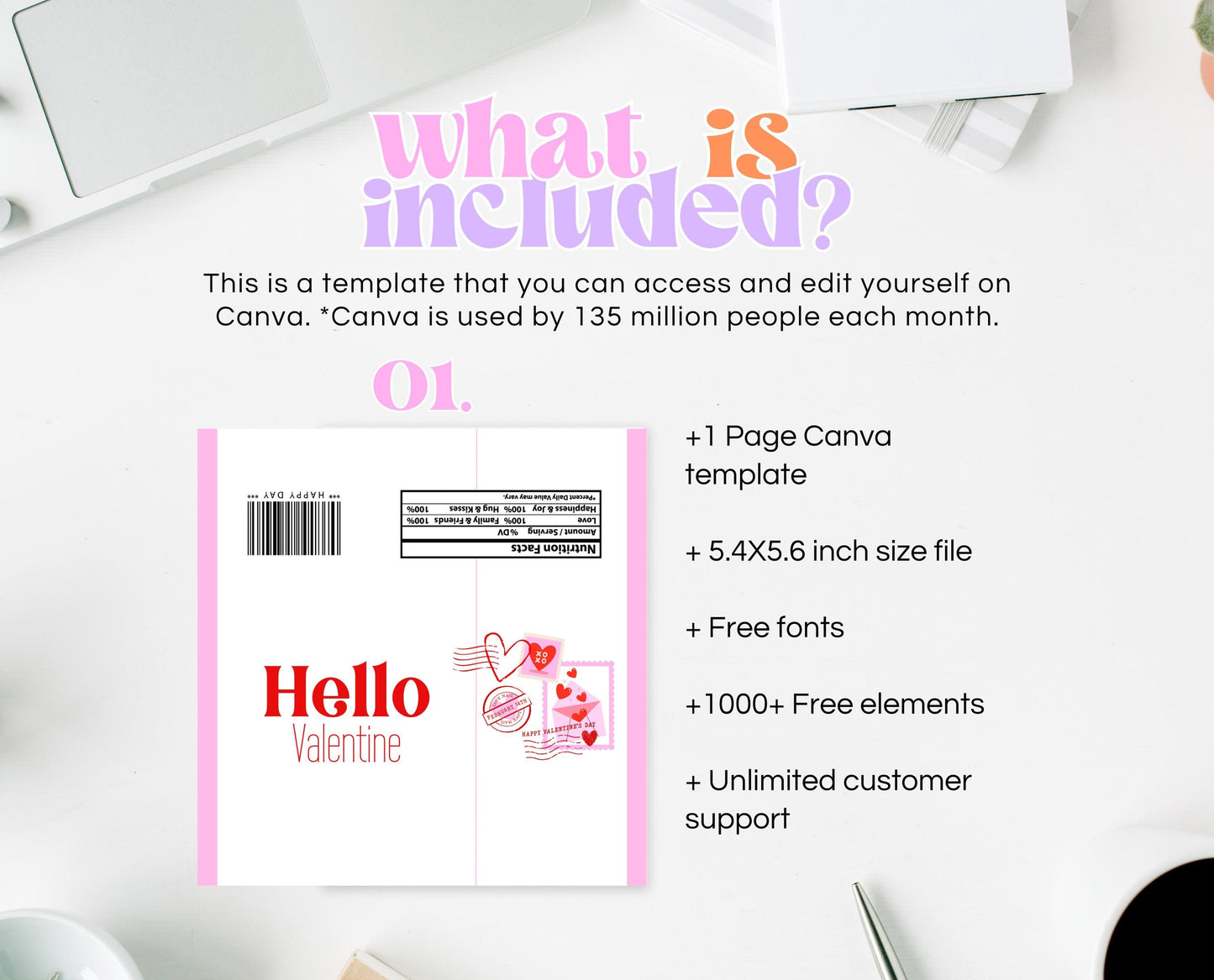 Editable Valentine's Day Chocolate Wrapper, Hello Valentine Chocolate Wrapper, Classroom Valentine's Treat, Friend Valentine Gift, Printable