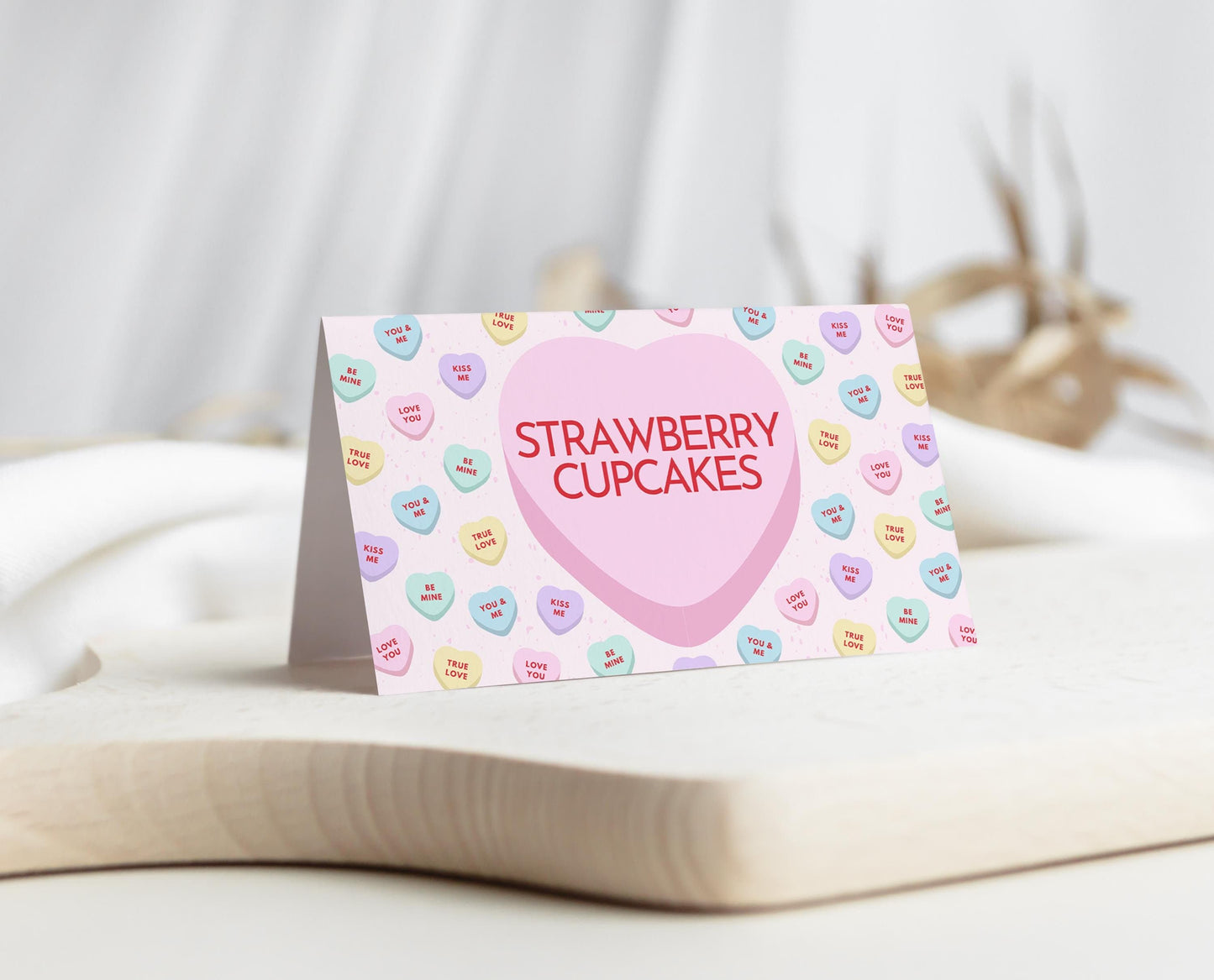 Editable Sweetheart Candy Birthday Food Label, Conversation Hearts Theme Birthday, Sweetheart Party Buffet Cards, Valentines Birthday, VDC04
