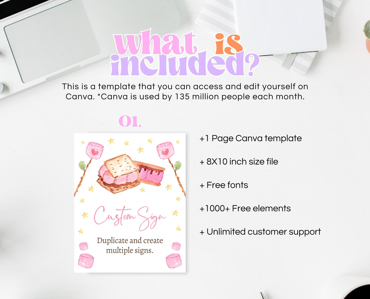 Editable S'more to Love Baby Shower Custom Sign, S'mores Baby Shower Sign, Valentine S'more Fun Baby Shower Custom Sign, Printable, VDC05