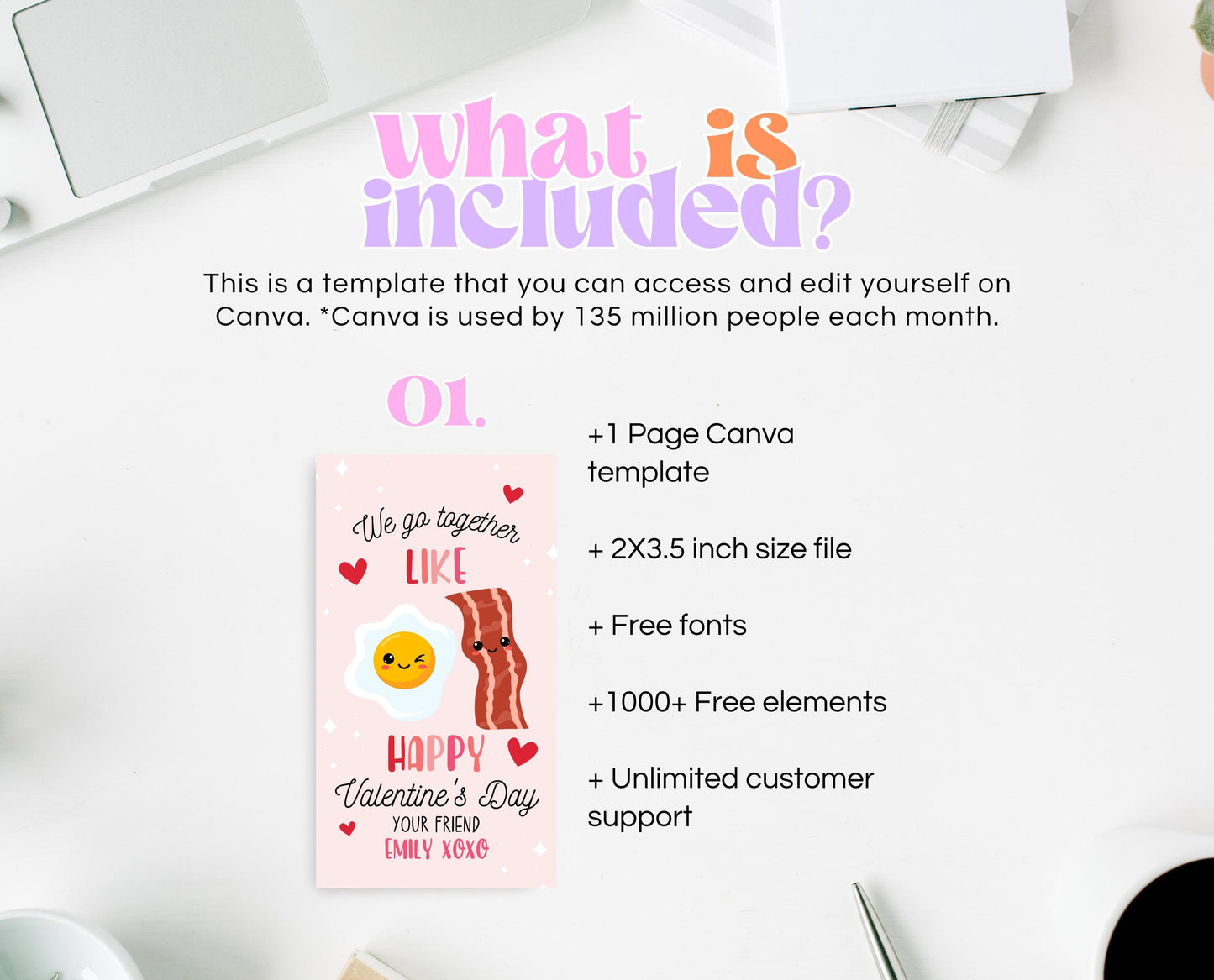 Editable Valentine Gift Tag, Bacon And Eggs Valentine Gift Tags, School Valentine Cards, Printable, Bacon And Eggs Tag, Instant Download