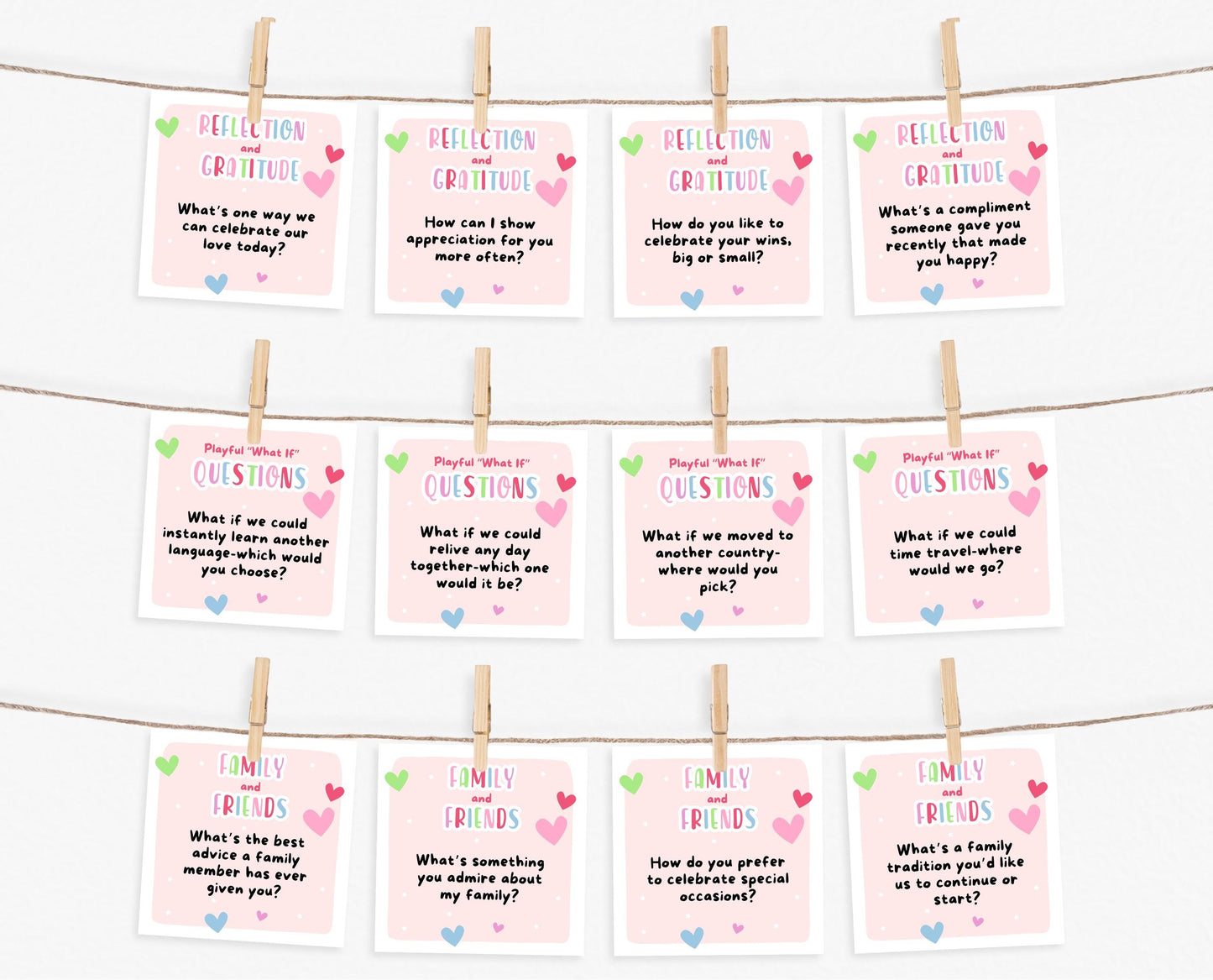 Couple Question Cards, Conversation Starters Cards, Date Night Cards, Romantic Anniversary Gift, Valentines Games, Relationship Cards Games