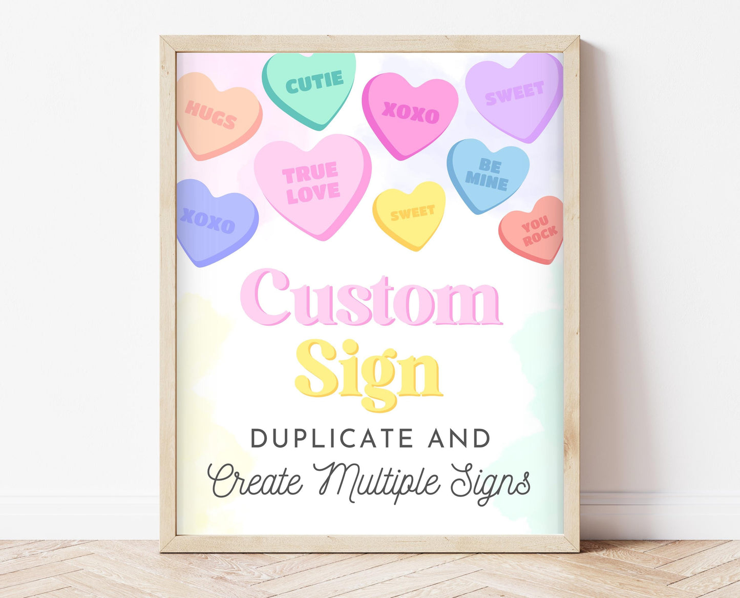 Editable Sweetheart Candy Baby Shower Custom Sign, Hearts Candy Theme Baby Shower, Little Sweetheart, Valentines Baby Shower Sign, VDC01