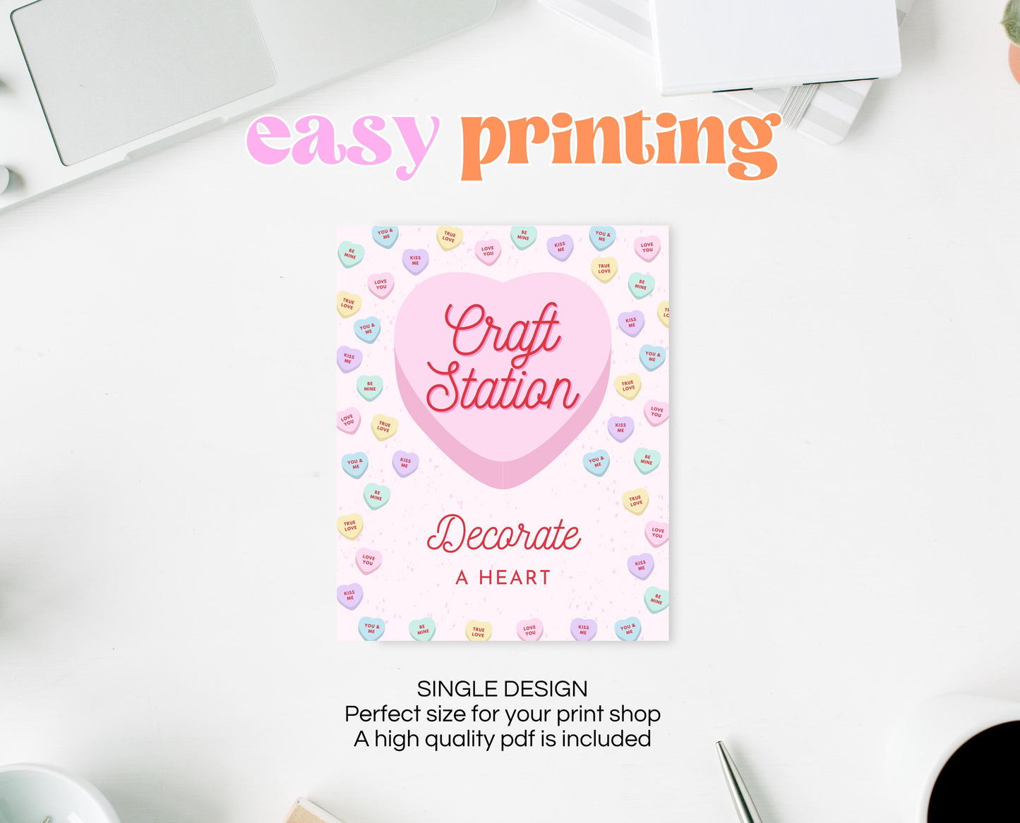 Editable Heart Candy Birthday Sign Bundle, Conversation Hearts Theme Birthday Signs, Sweetheart Party Sign, Pink Valentines Birthday, VDC04