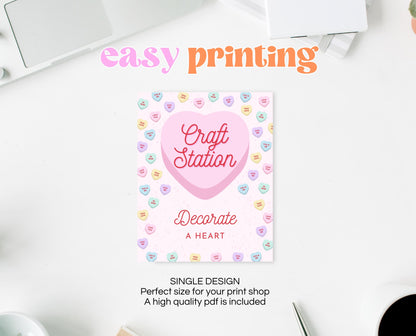 Editable Heart Candy Birthday Sign Bundle, Conversation Hearts Theme Birthday Signs, Sweetheart Party Sign, Pink Valentines Birthday, VDC04