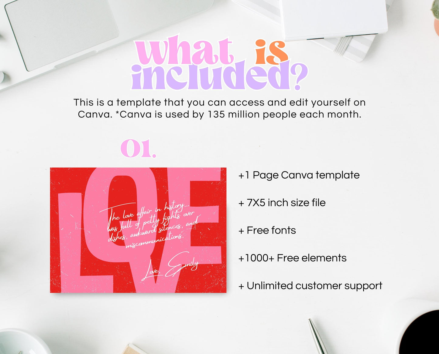 Editable Valentine's Day Love Letter Card, Letter For Him, Letter For Her, Valentine's Day Letter, Printable, Instant Download