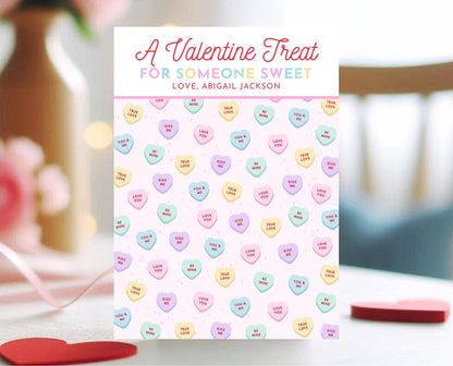 Editable Valentine's Day Cookie Card, Valentine's Day Cookie Holder, Cookie Card, Cookie Gift Tag, Printable, Template, Instant Download
